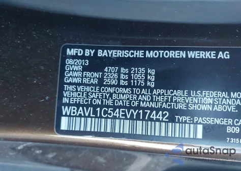 2014 BMW X1 xDrive28I z USA, uszkodzony, nr VIN WBAVL1C54EVY17442